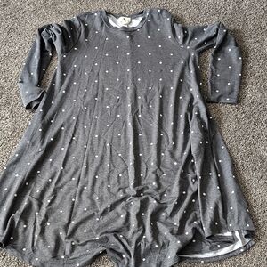 Gray Polka Dot Dress